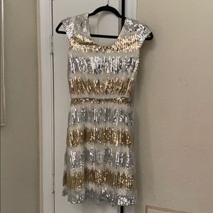 Gold/Silver Sequined Dress